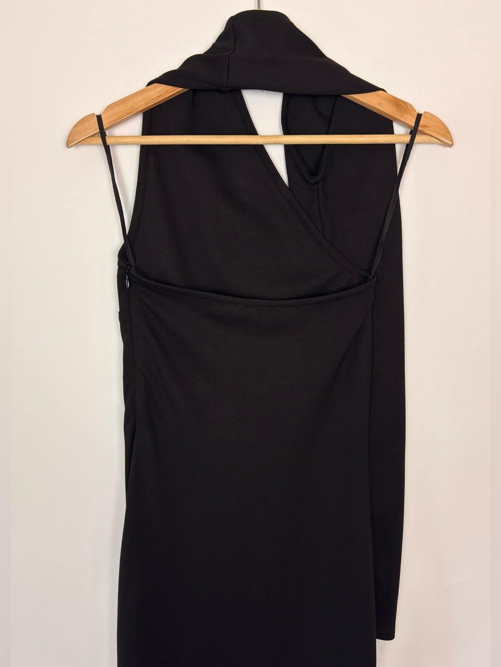 Marcella NYC Manhattan One Shoulder Gown European Ponte Open Back Halter Small - Picture 13 of 16